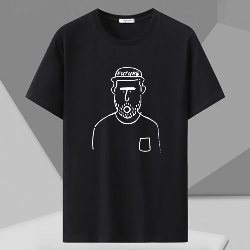 T-shirt imprimé pour hommes, grande taille 110-180kg, ample, manches courtes, hauts surdimensionnés