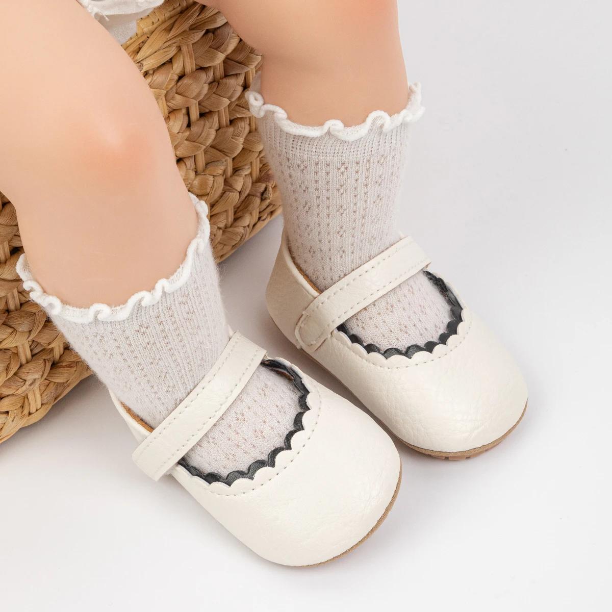 MRovior-Chaussures en cuir à semelle en caoutchouc pour bébé, souliers pour enfant, nouveau-né, garç