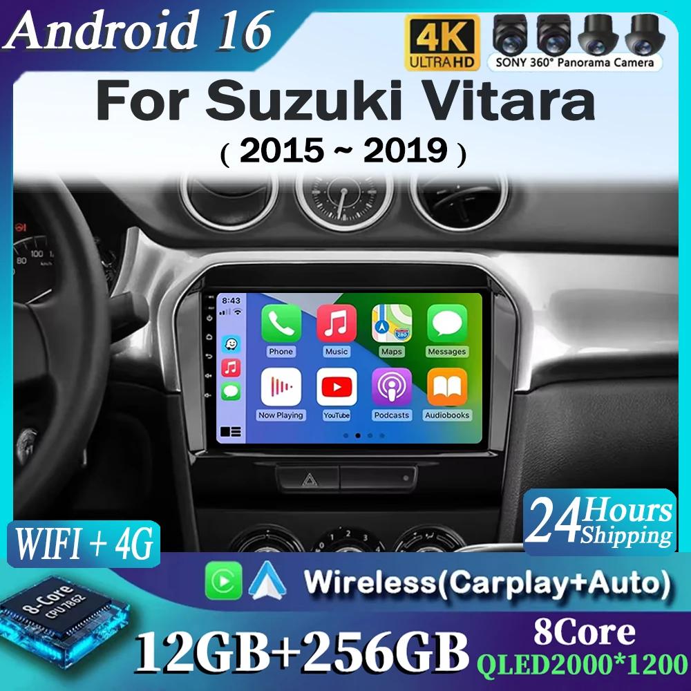 Autoradio Android 16 avec Carplay pour Suzuki Vitara 2015 2016 2017 2018 2019, lecteur multimédia vi