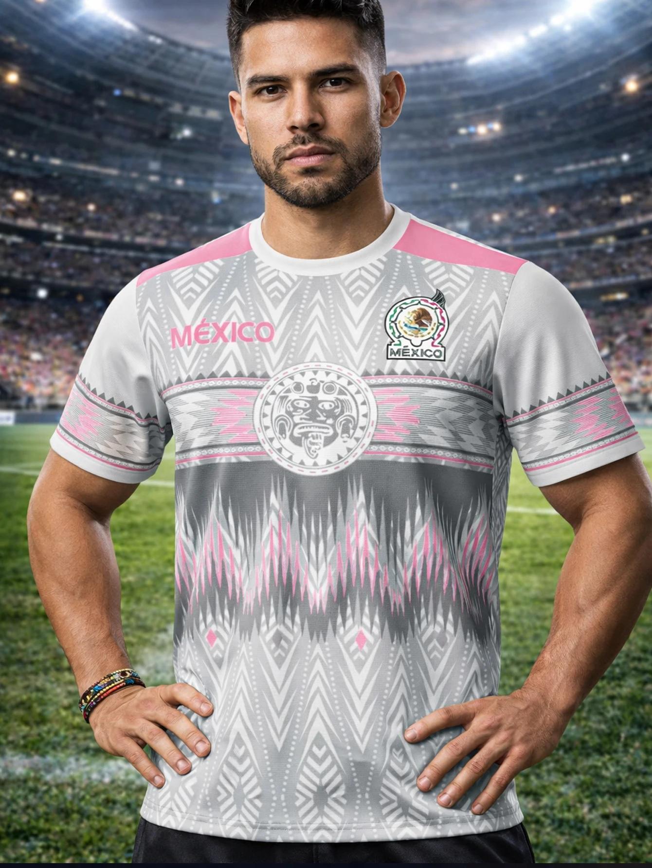 Maillot de football du Mexique pour hommes, maillot de football respirant à manches courtes, style é