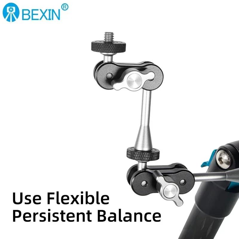 Becin – adaptateur de caméra à Double tête sphérique, Super pince, Compatible avec GoPro DJI Action