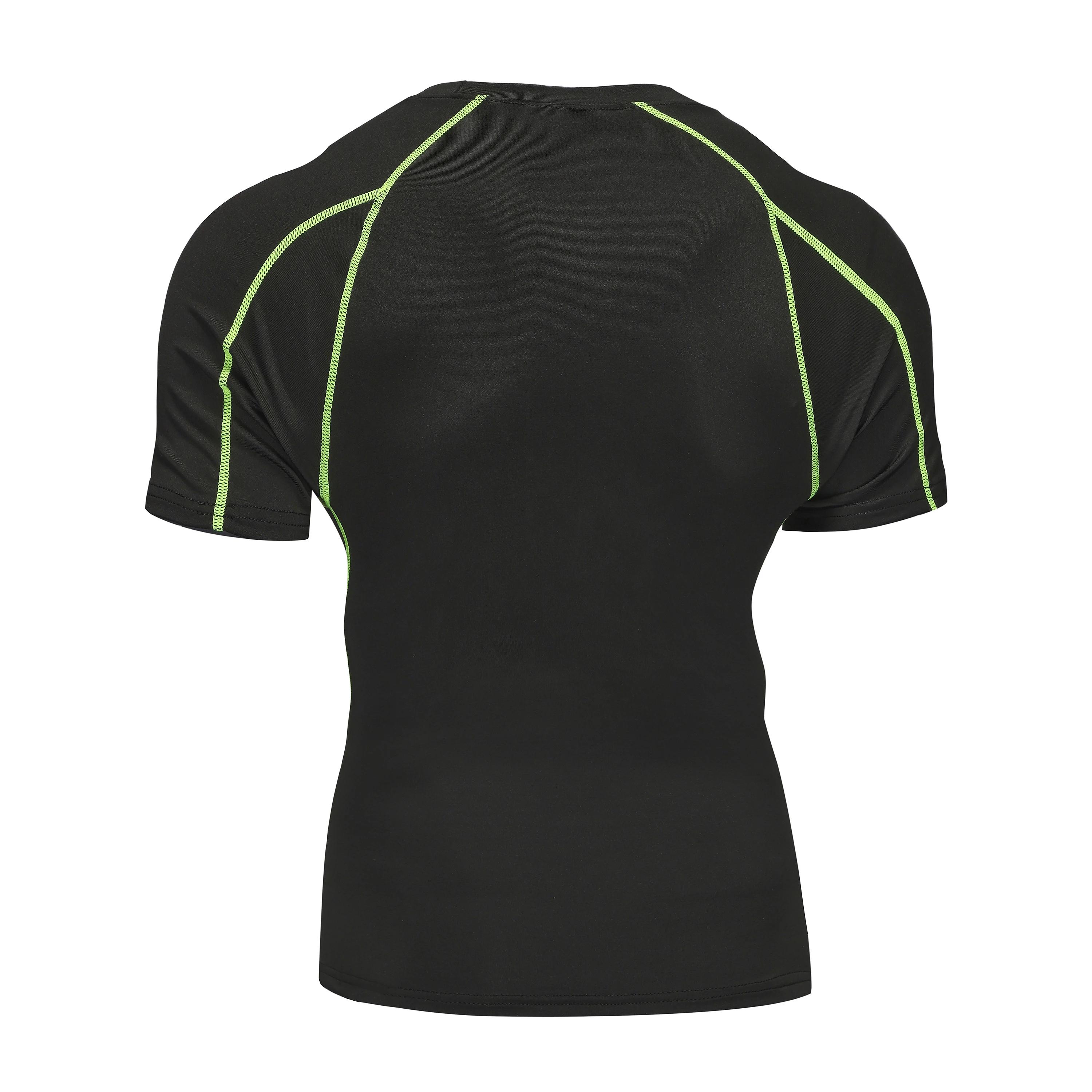 T-shirt Course Homme Sport Été Slim - Gym Fitness Hauts Sport Compression