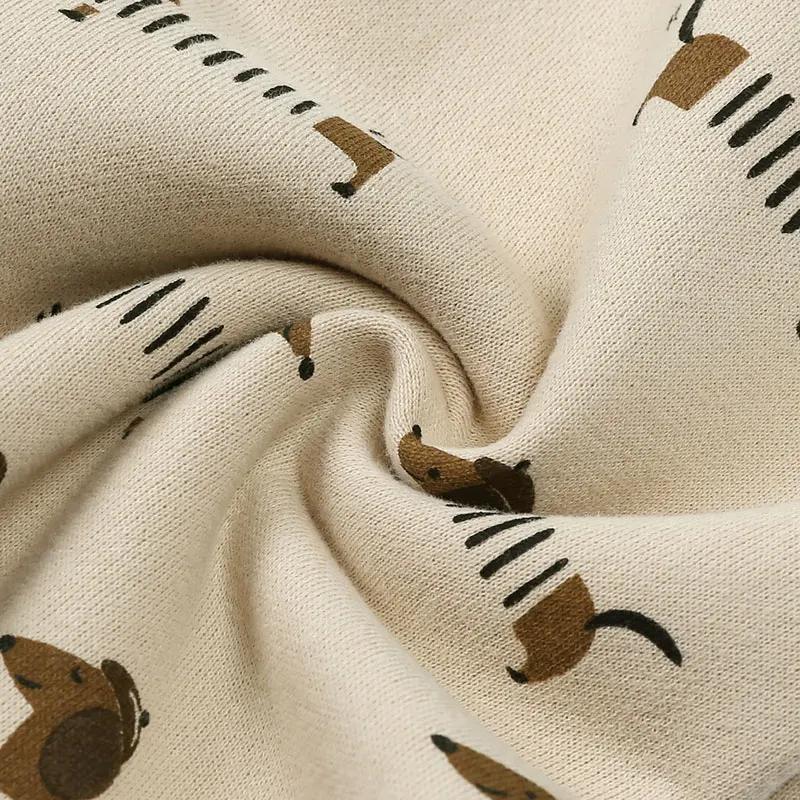 Barboteuse à manches longues avec fermeture éclair pour nouveau-né, vêtements pour bébés, imprimé de