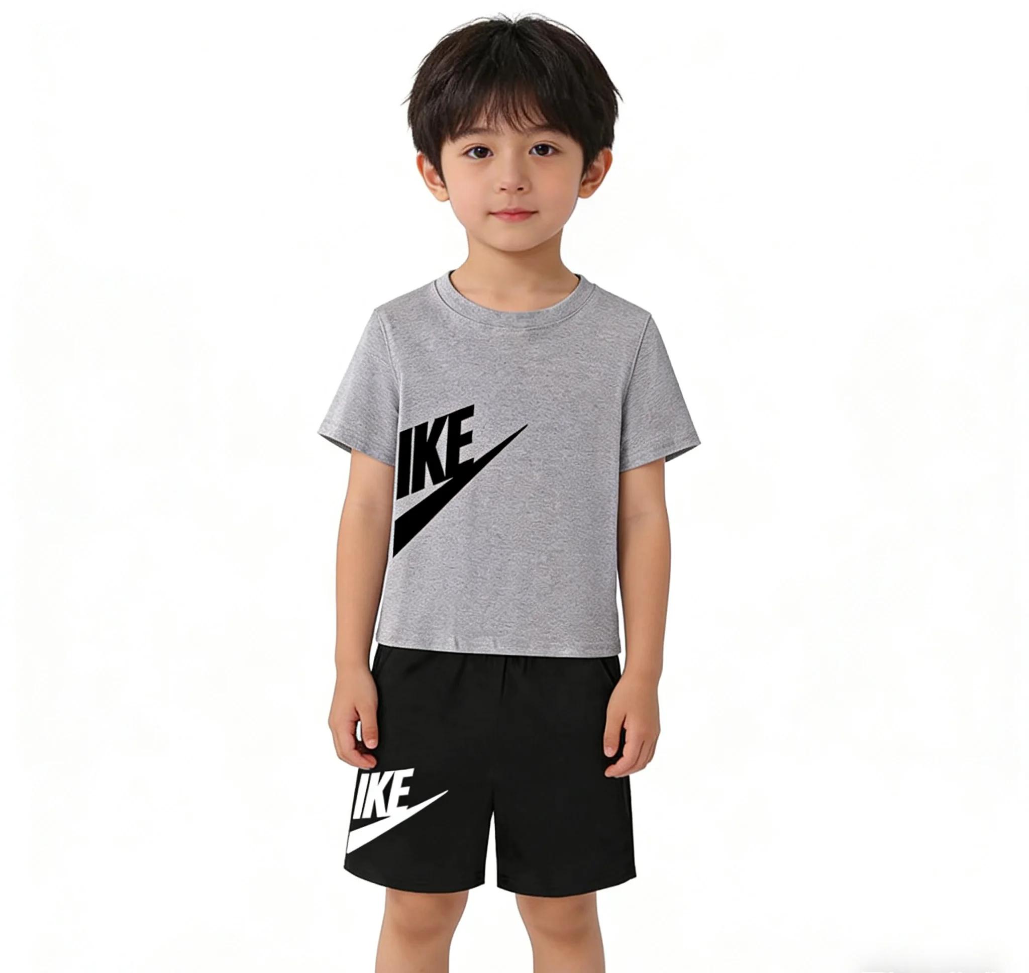 Ensemble T-shirt et short blancs pour enfants été 2026 - Nouveau design pour garçons et filles de 3
