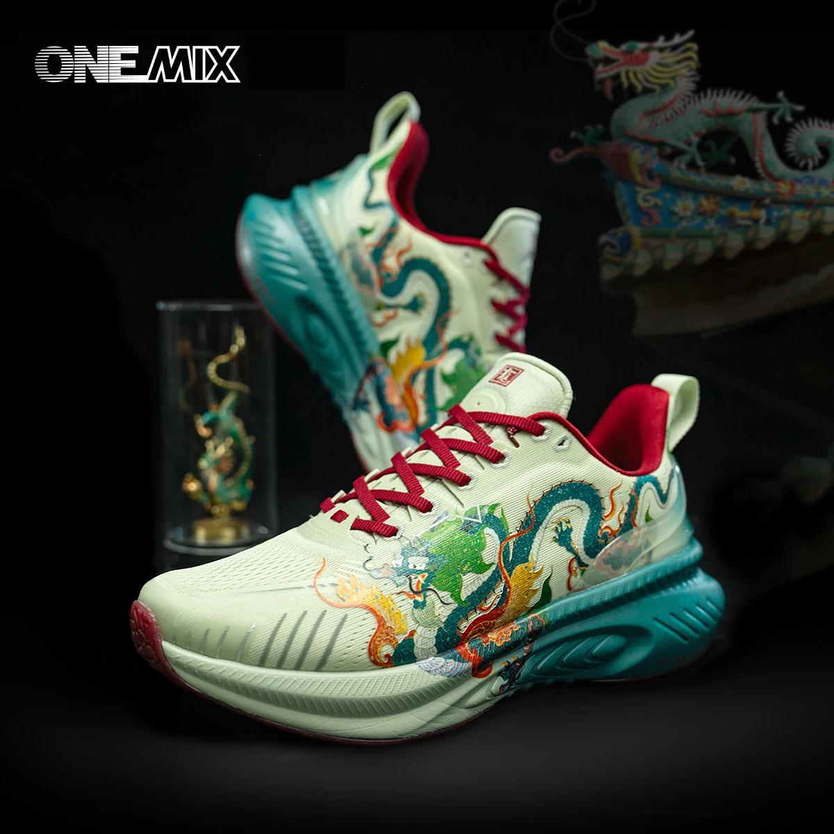 Onemix Designers originaux Style chinois chaussures de course pour hommes de luxe femmes chaussures