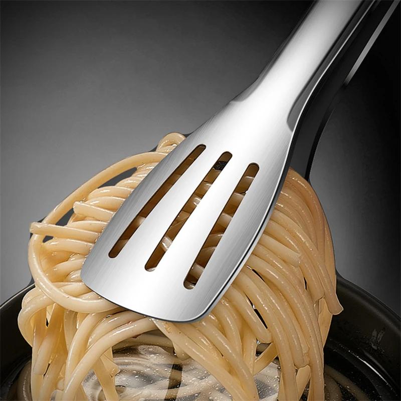 Pinces alimentaires antidérapantes en acier inoxydable, pince de service pour viande, salade, pain,