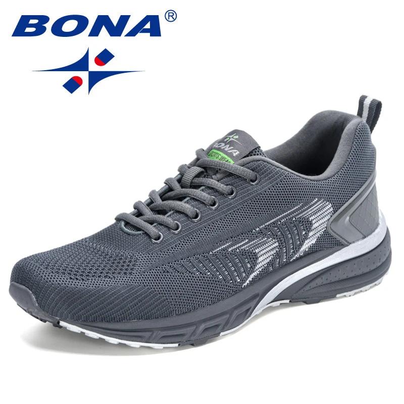 BONA-Baskets confortables à lacets pour hommes, chaussures de course, de marche et d'athlétisme, sty