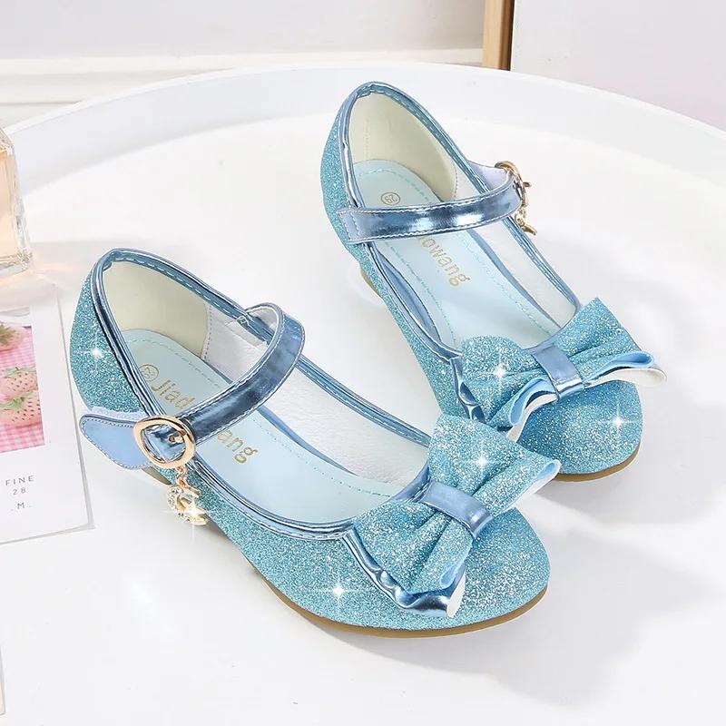 Sandales à strass papillon pour filles, chaussures de danse latine pour enfants, chaussures de princ