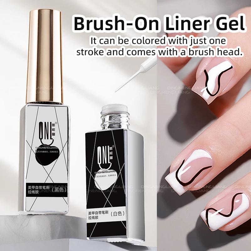 Verhéritage à ongles gel UV/LED, 7ml, blanc, noir, semi-continu