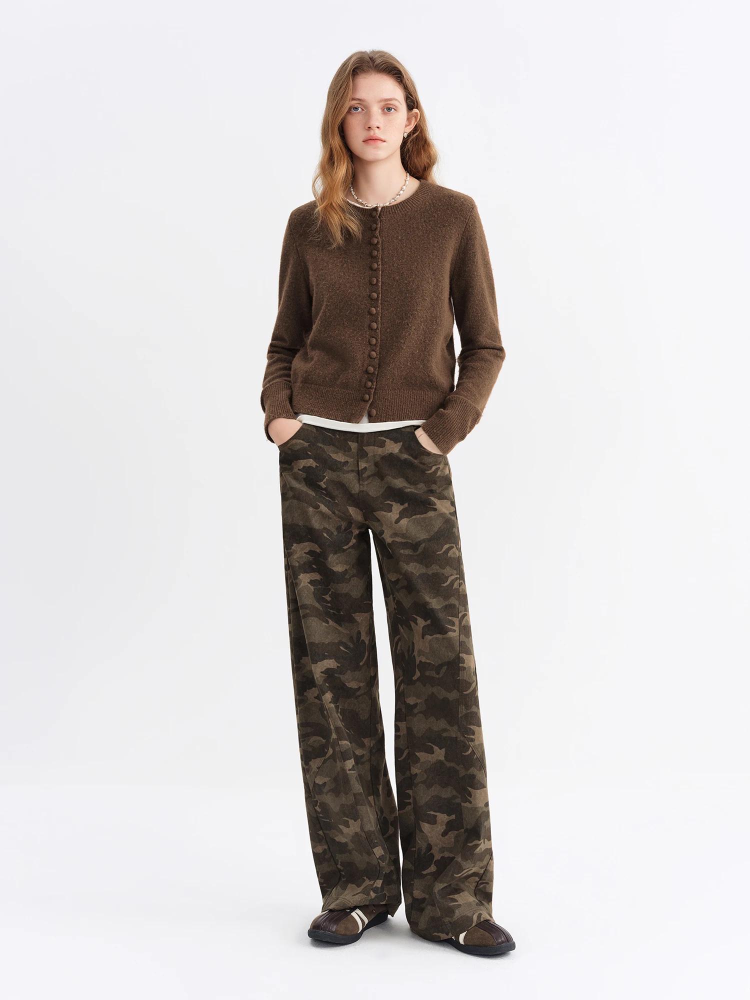 FSLE Nouveautés Jeans évasés pour femmes, imprimé léopard rétro, pantalon bootcut, style vintage Y2K