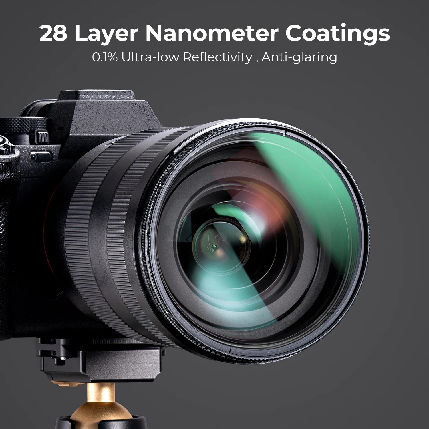 K & F Concept 77mm Filtre CPL 67mm 82mm NANO-X de réflexion ultra-faible 37mm 40.5mm 43mm 46mm 49mm
