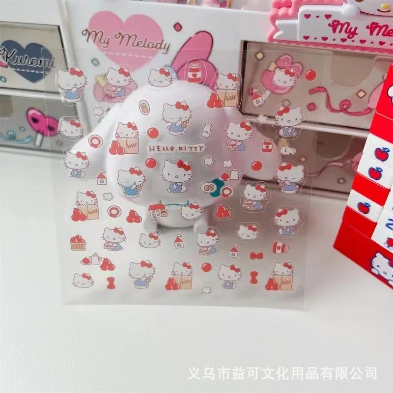 4 pièces mignon Transparent Kulome Hello Kitty mélodie imperméable enfants autocollants
