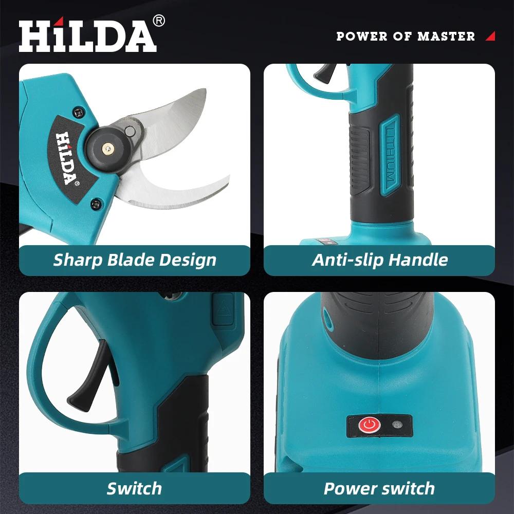 HILDA – sécateur électrique sans balais, sans fil, pour Branches d'arbres fruitiers, outil électriqu