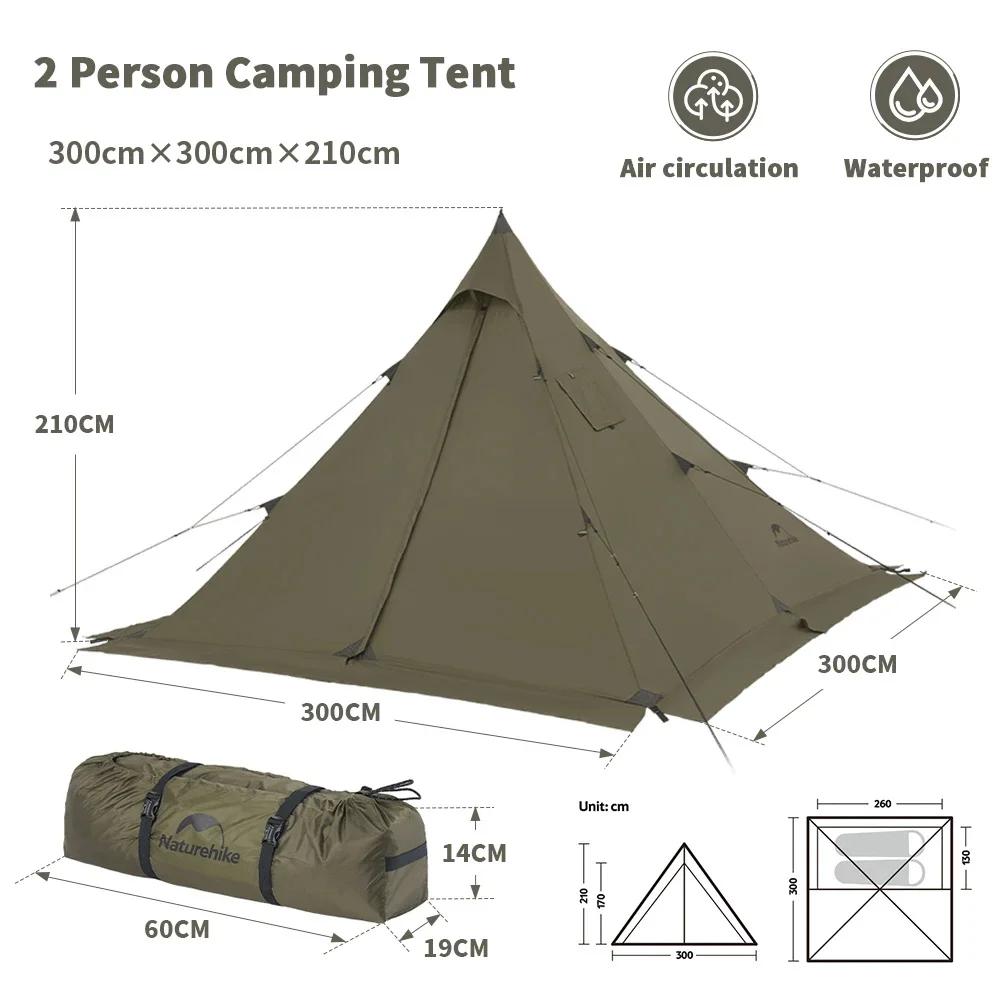 Natureifa-Tente Pyramidale Portable et Étanche pour Camping en Plein Air et Pique-Nique, Tipi de Ran