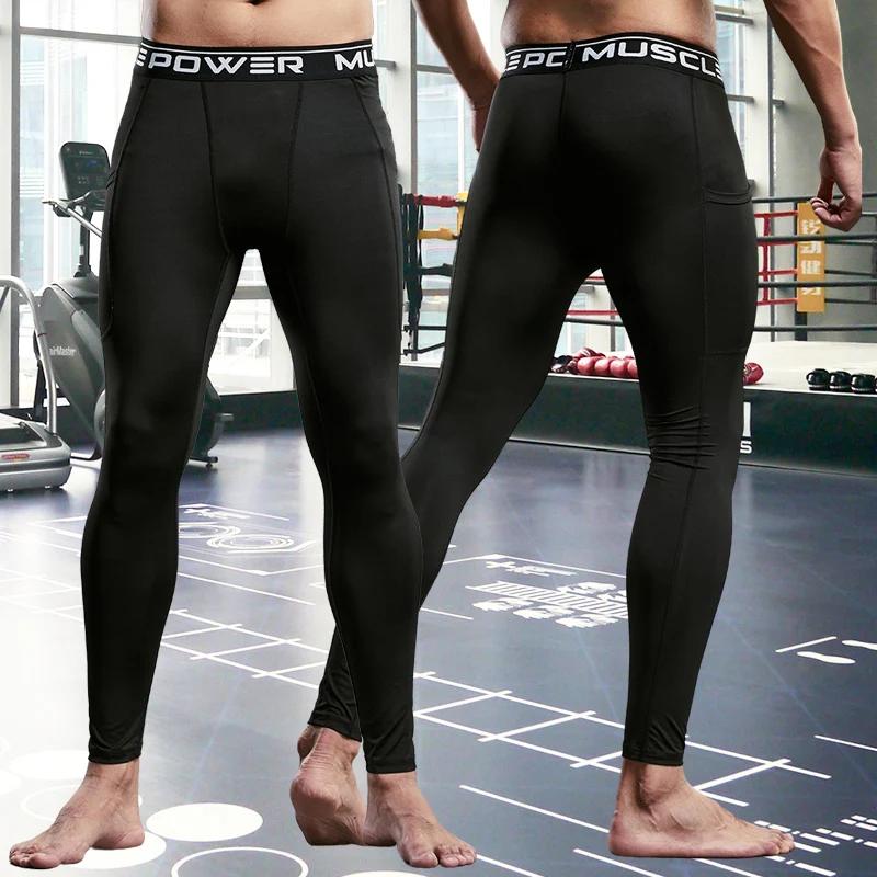 Pantalons de survêtement de Compression pour hommes collants pour hommes pantalons de Sport pour sal