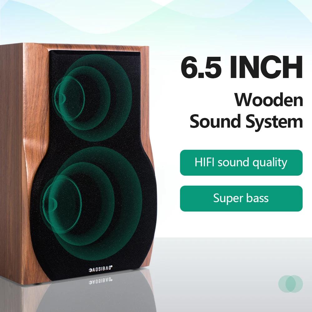Haut-parleur d'étagère de 6.5 pouces, HIFI 20 ~ 200W, passif en bois, moniteur Audio 4Ohm, lecteur d