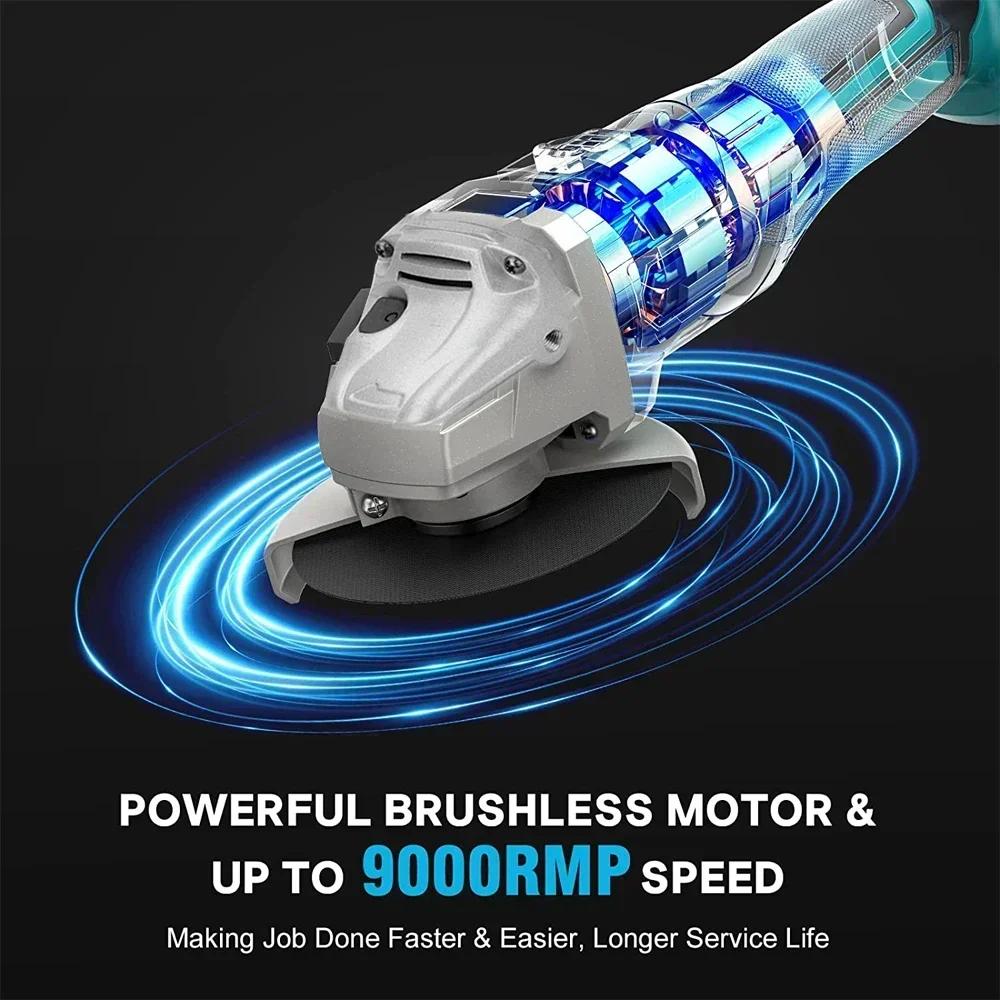 Makita – meuleuse d'angle à percussion sans fil 18V, 125mm, outils électriques de bricolage, Machine
