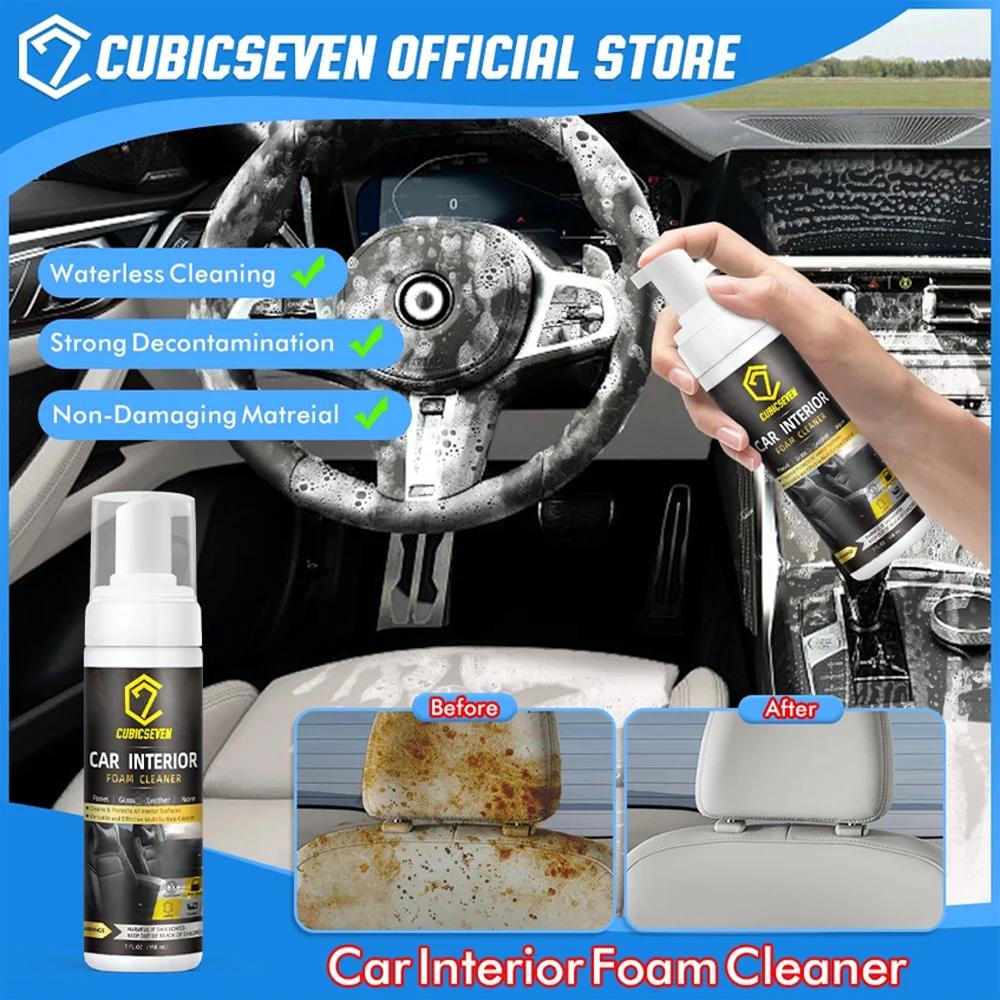 Cubicseven-Nettoyant mousse polyvalent pour voiture, siège en cuir, antirouille intérieur, lavage à