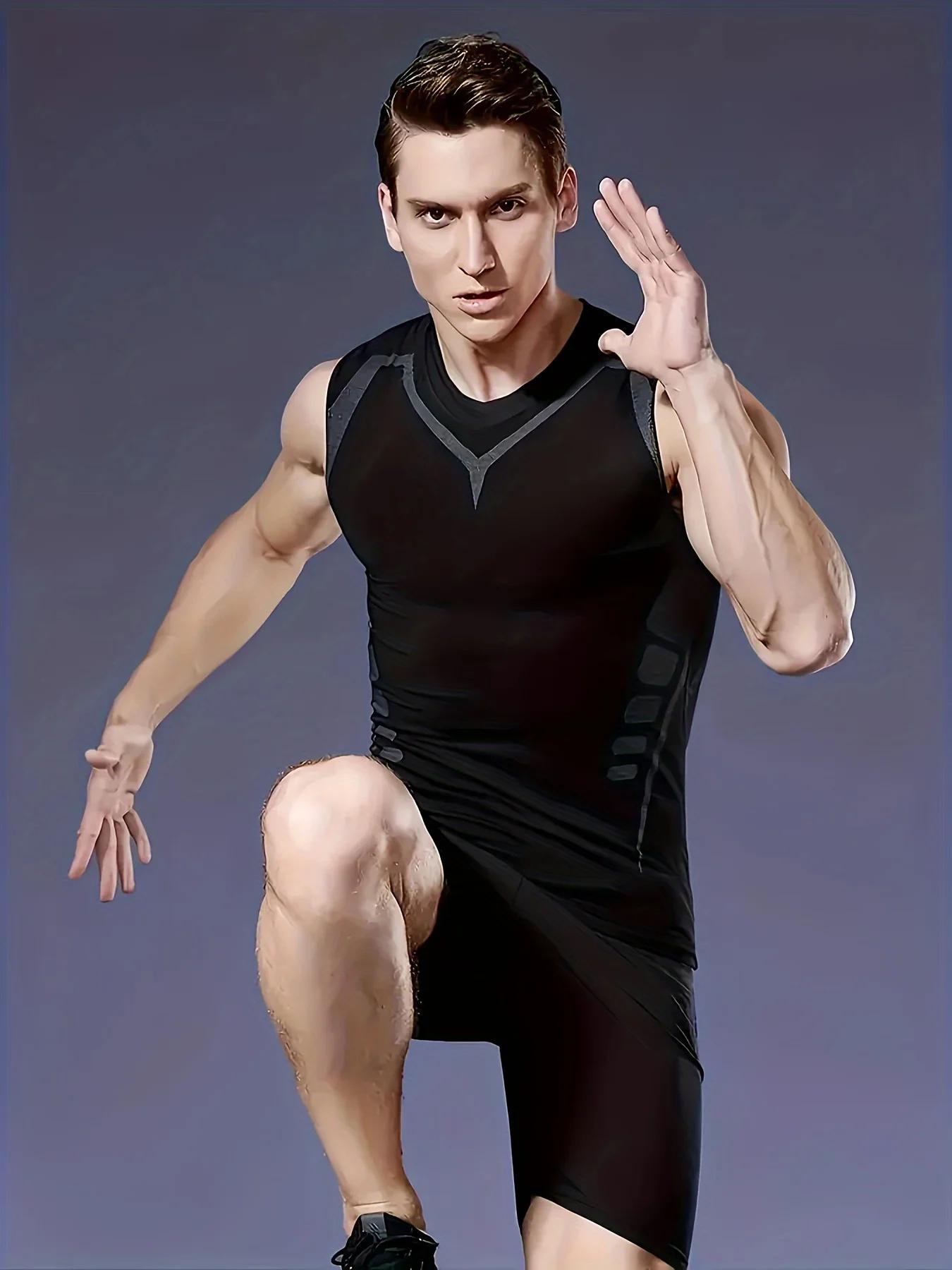 Débardeur compression homme sans manches - Respirant et léger pour running et entraînement