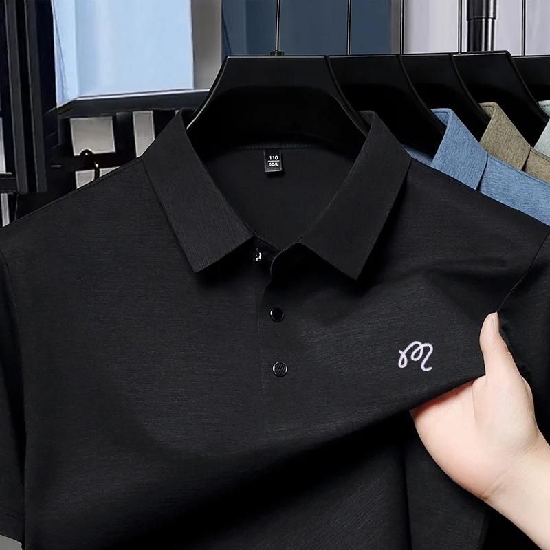 Polo pour homme haut de gamme, col à revers, imprimé, style britannique, été, tendance, décontracté,