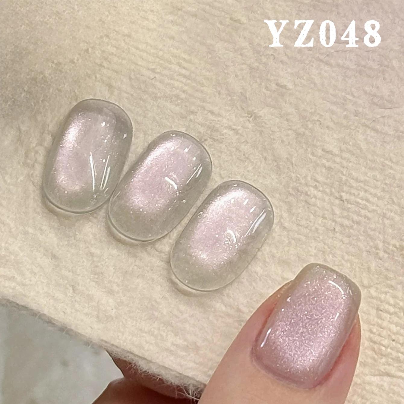 1/12PCS 12ML 2026 Vernis à ongles gel œil de chat aux fruits - Perles de verre bleues/violettes/vert