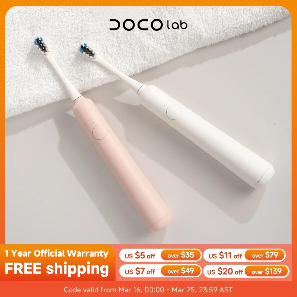 DOCOLAB brosse à dents électrique brosse à vibration sonique Mode 3 vitesses USB charge IPX7 étanche