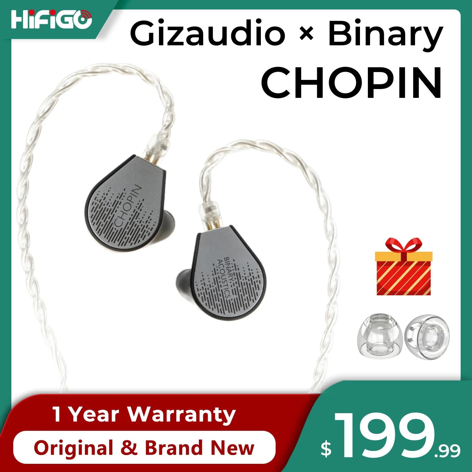 HiFiGo binaire × Gizaudio Chopin écouteur 1DD + 3BA moniteurs intra-auriculaires hybrides HiFi Audio