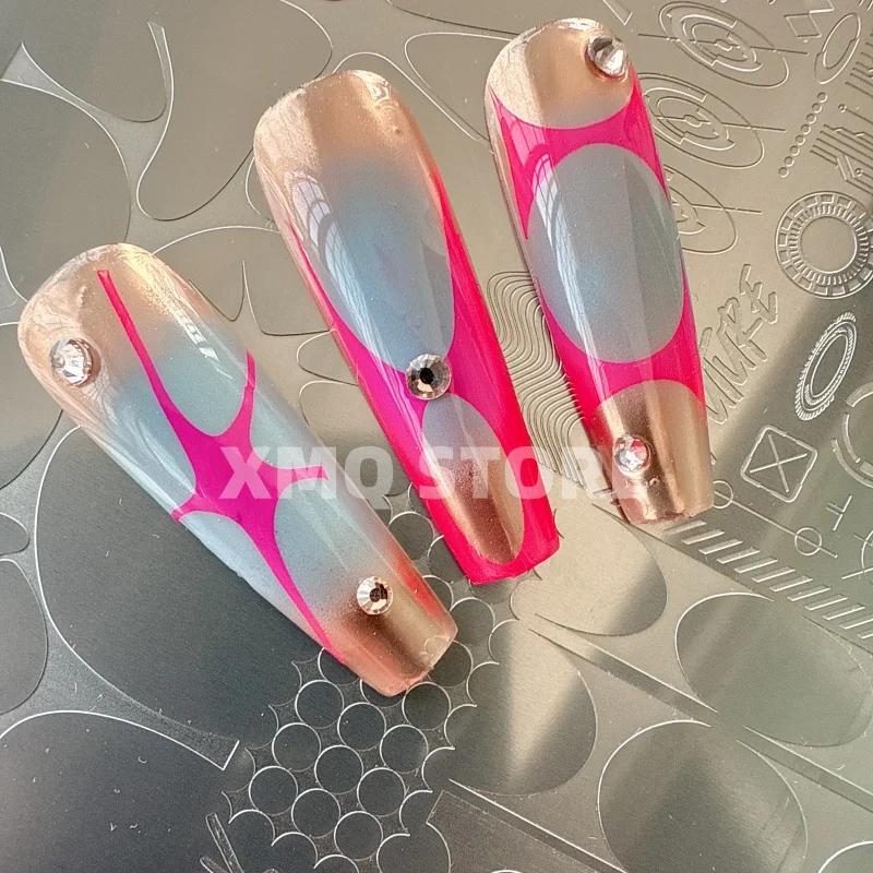 XMQ NAIL ART STAMPING PLATES LINES TEMPLATES IMAGEPLATE ROSE