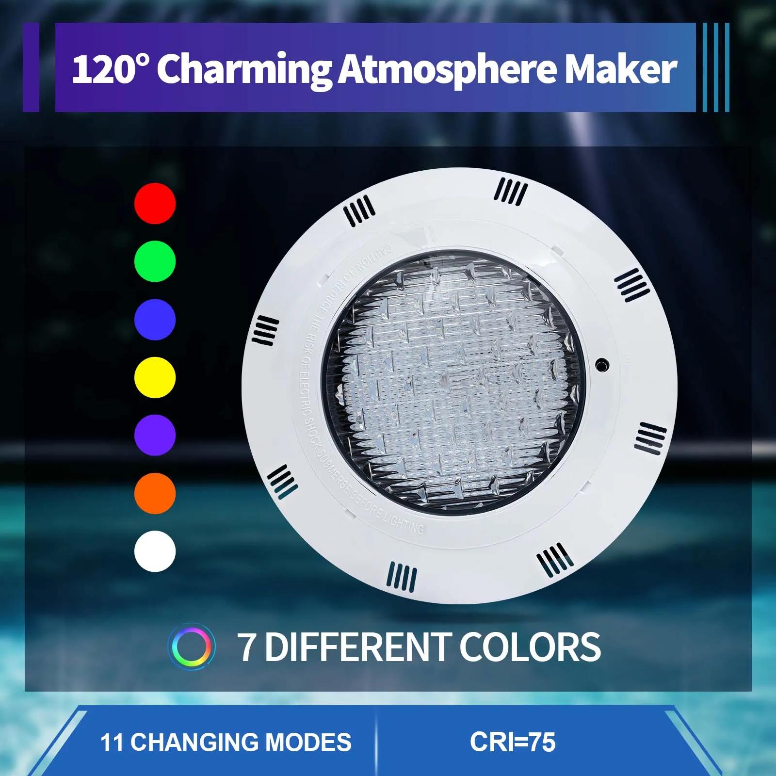 Piscine lumière LED RGB lumière sous-marine IP68 avec télécommande Spa lumière sous-marine lampe éta