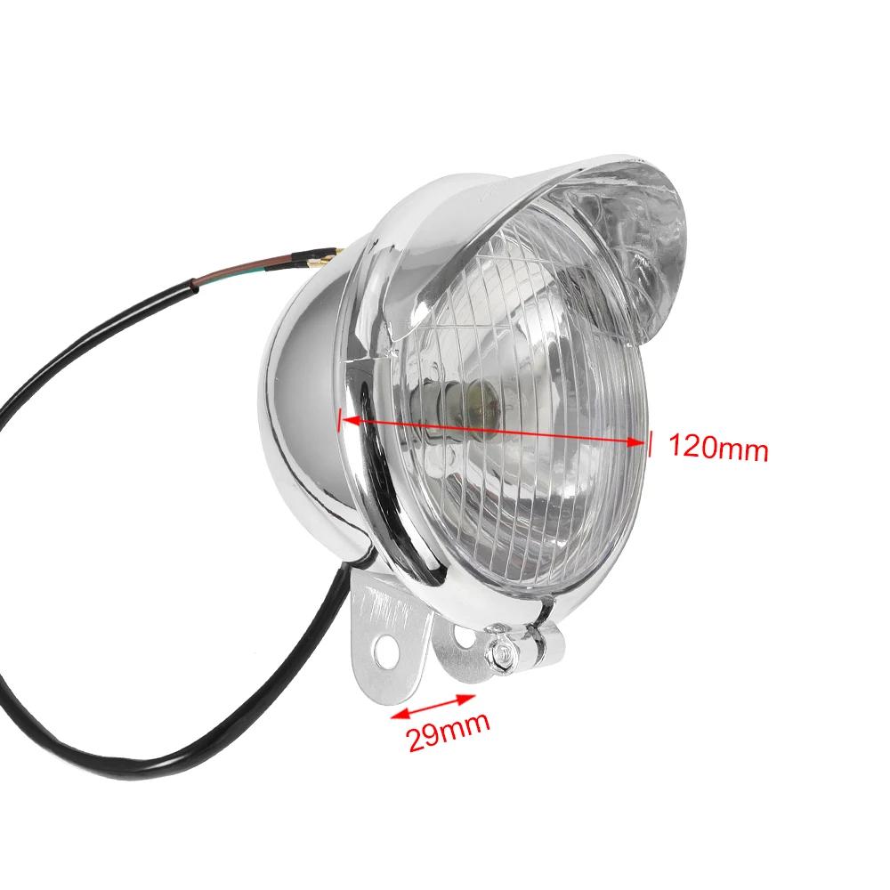 Phares antibrouillard universels chromés pour moto, lampe de sauna, DC 12V, Harley Touring Sportster