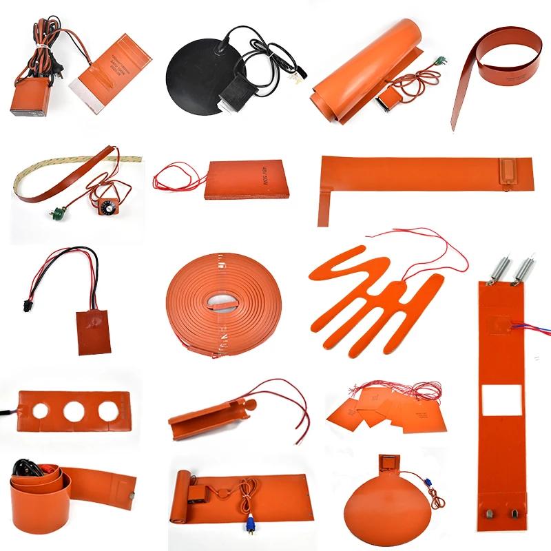 Coussinets chauffants électriques en caoutchouc de Silicone, 5V 12V 24V 110V 220V 380V, couvertures