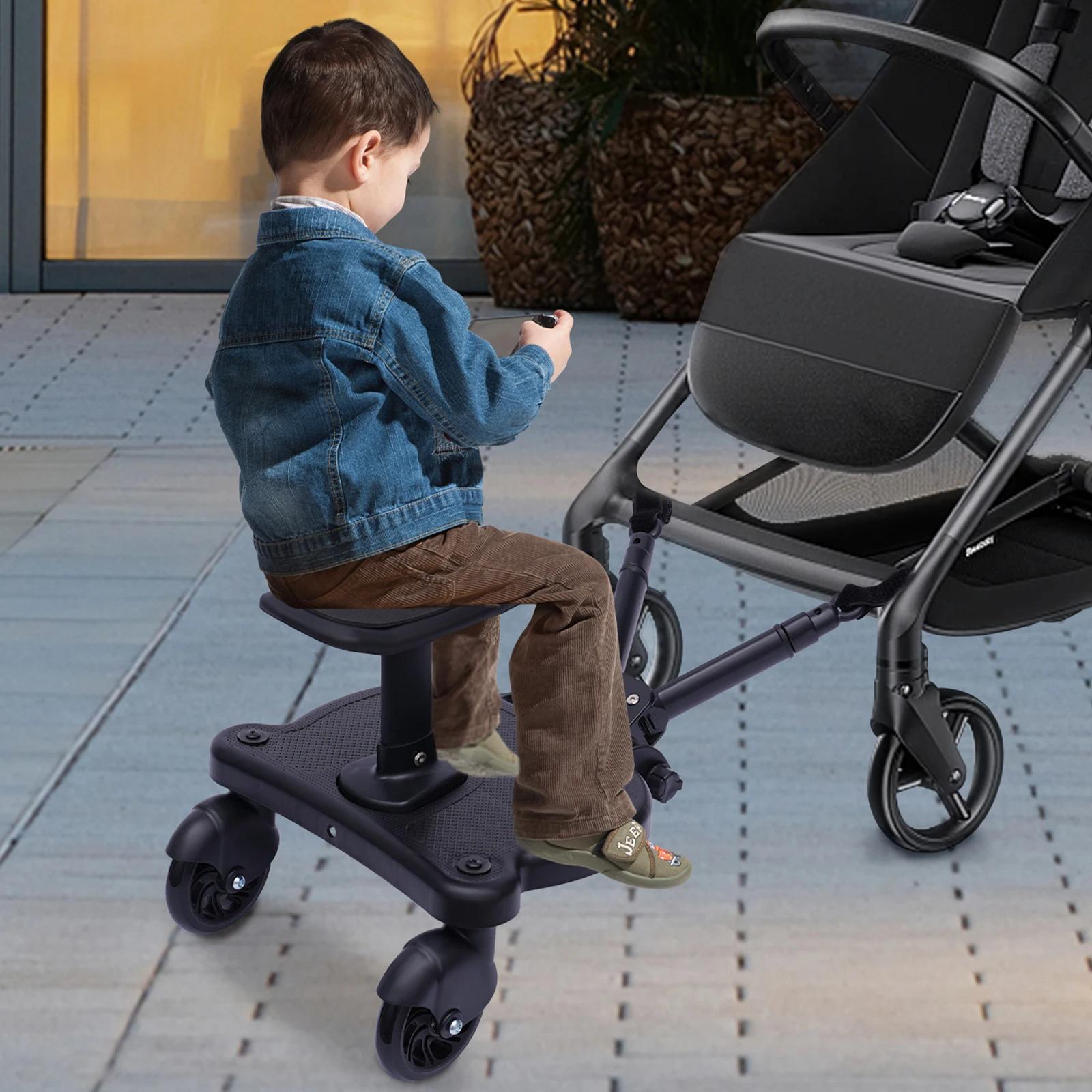 Planche de poussette universelle 2 en 1, planche de Buggy debout avec siège détachable, adaptateur d