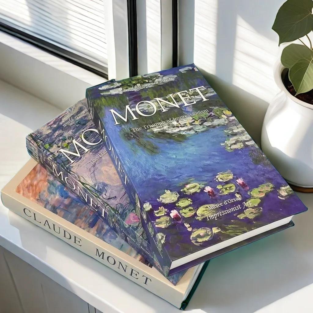 Boho Monet Matisse luxe faux livre boîte de rangement décoration intérieure de la maison livres déco