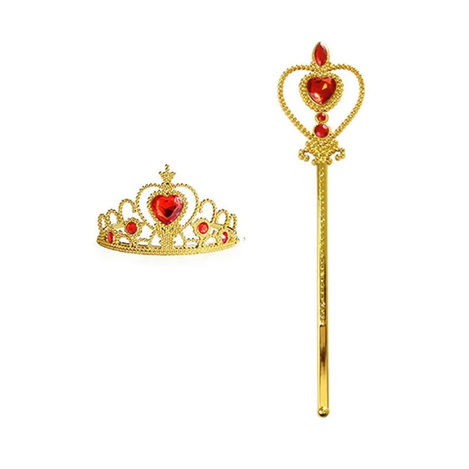 Accessoires de déguisement de princesse pour enfants, baguettes, diadèmes et couronnes pour petites