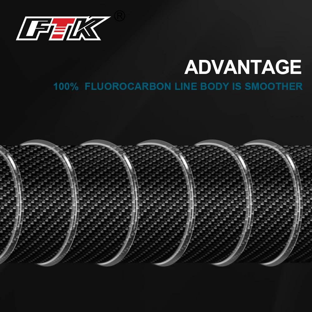 FTK 100m ligne de pêche en fluorocarbone 4.13-34.32LB revêtement en fluorocarbone japon Fiber de car
