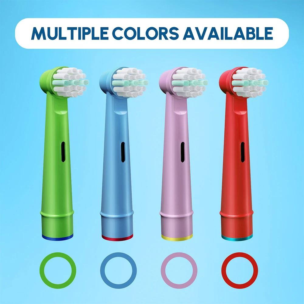 Têtes de rechange pour brosse à dents électrique, compatibles avec les enfants Oral B Braun, poils s