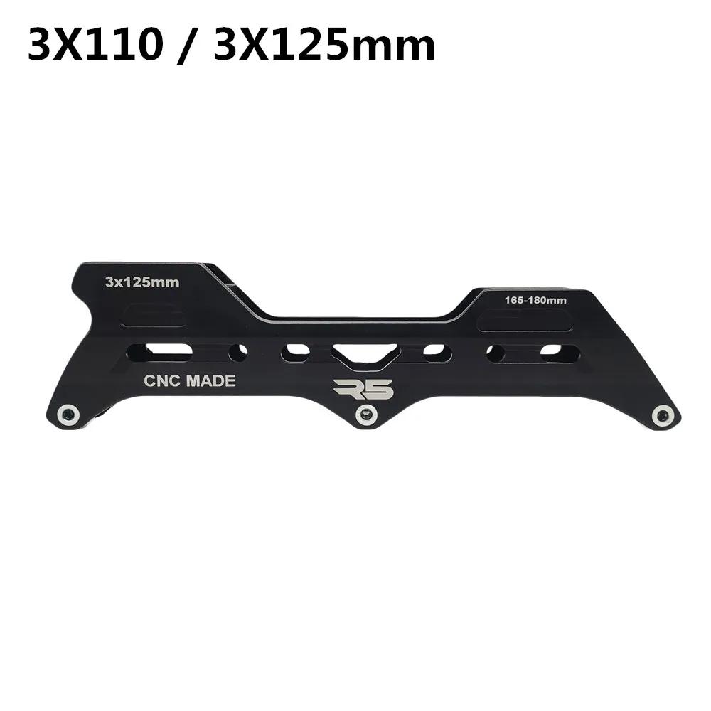 Cadre patins à roues alignées 3 roues 165mm alliage conversion slalom patinage vitesse 3*110mm 246mm