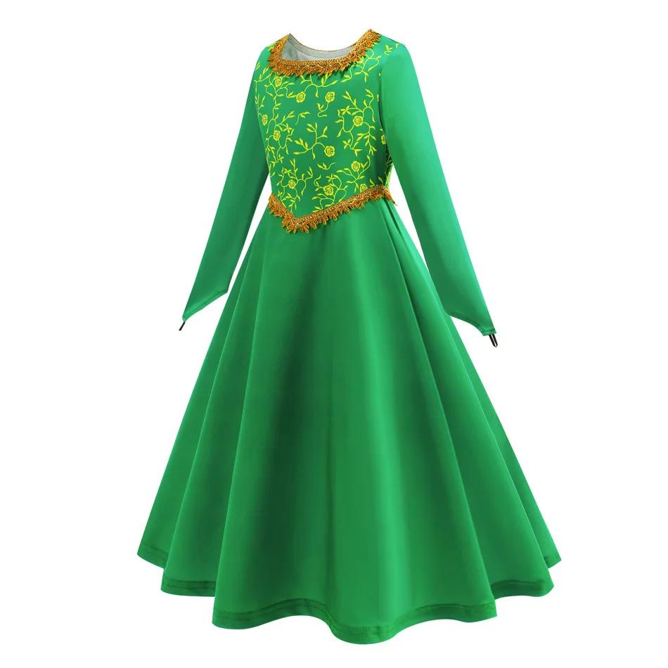 Fiona robe Halloween Shrek Cosplay fantaisie habiller vert princesse Costume enfants robe élégante e