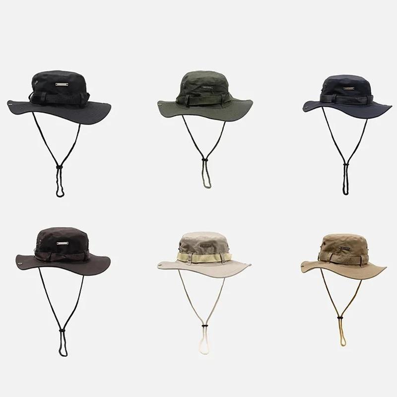 Été nouveau chapeau seau pour hommes casquette de pêcheur pêche en plein air parasol grand bord Pana