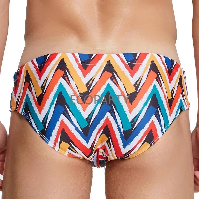 Short de surf imprimé géométrique pour hommes, maillot de bain masculin, vêtements de surf, maillots