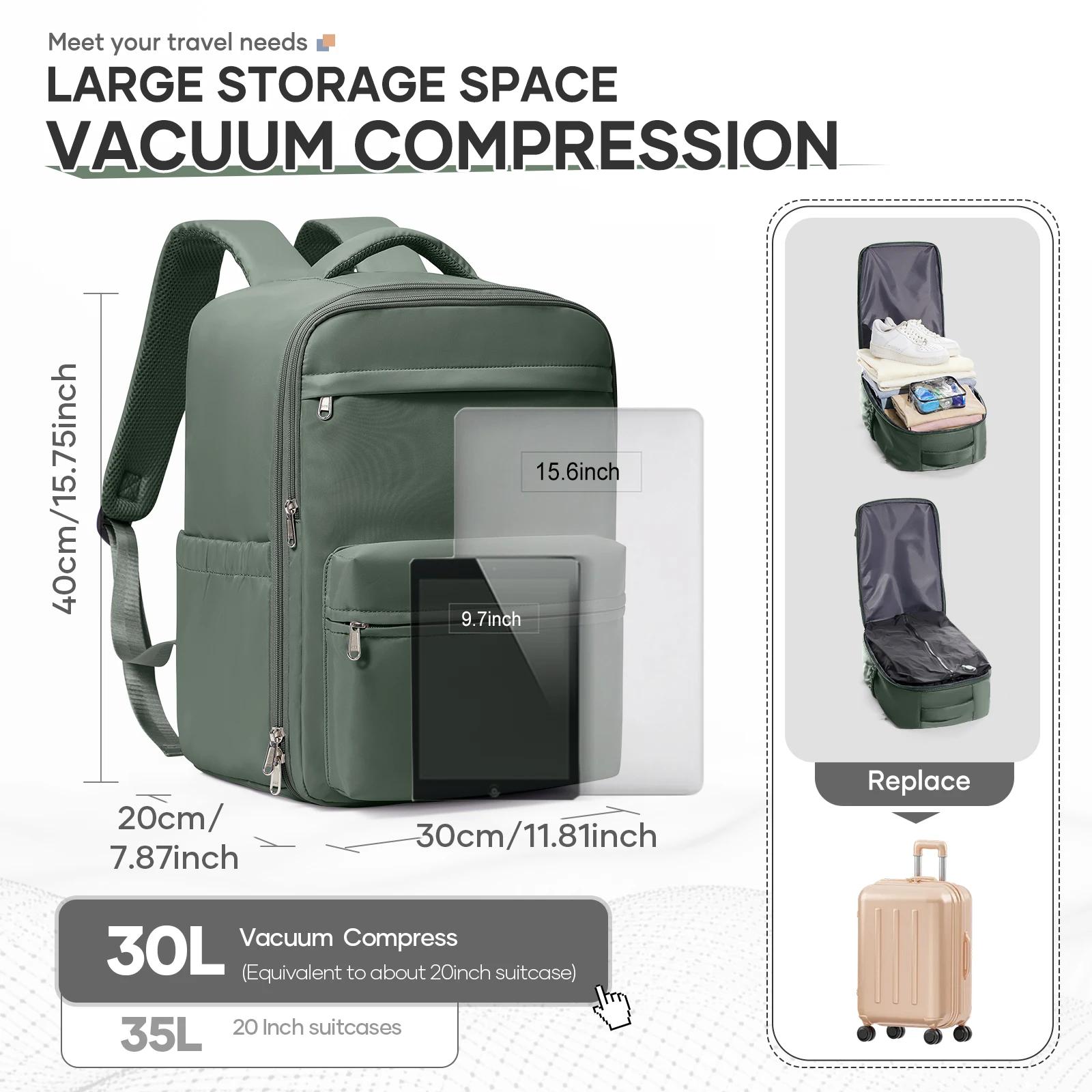 Ryanair 40x30x20 sac à dos de voyage sac à dos de compression sous vide avec pompe, sac de cabine Wi