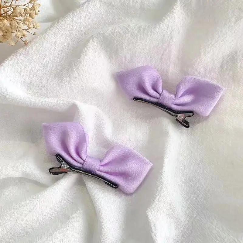 Épingles à cheveux à nœud coréen pour enfants, 2 pièces, couvre-chef doux et mignon pour filles, Bar