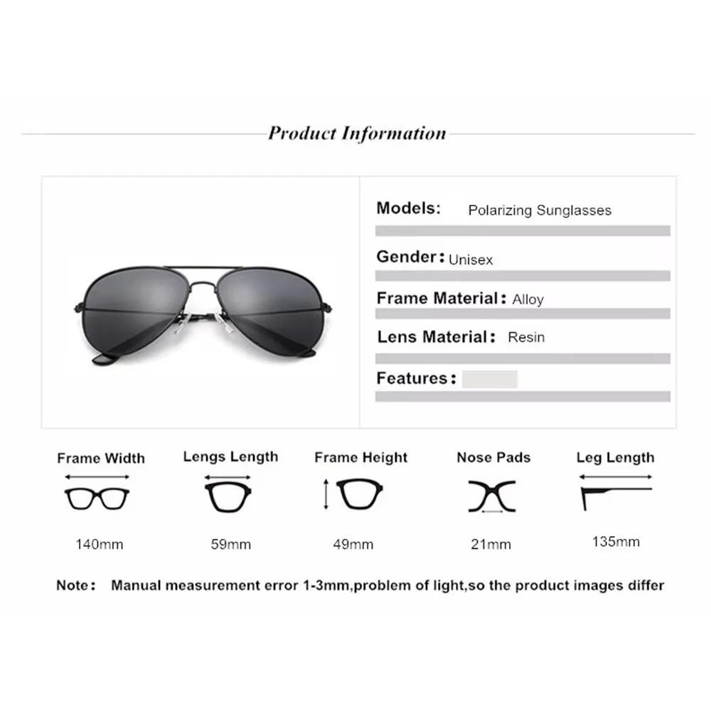Lunettes de soleil polarisées pour hommes et femmes, lunettes de soleil de marque classiques et tend