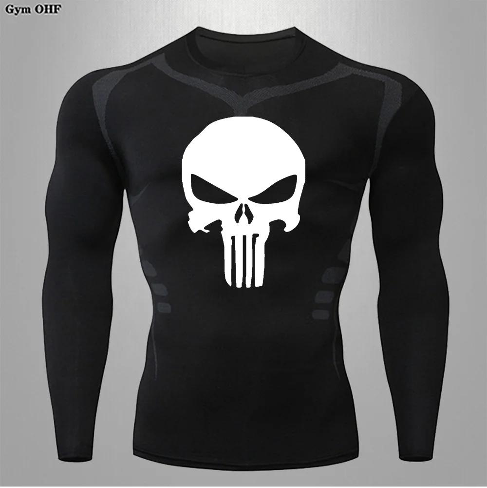 Économie de course à compression pour hommes, coupe sèche, fitness, gym, rashguard, football, entraî