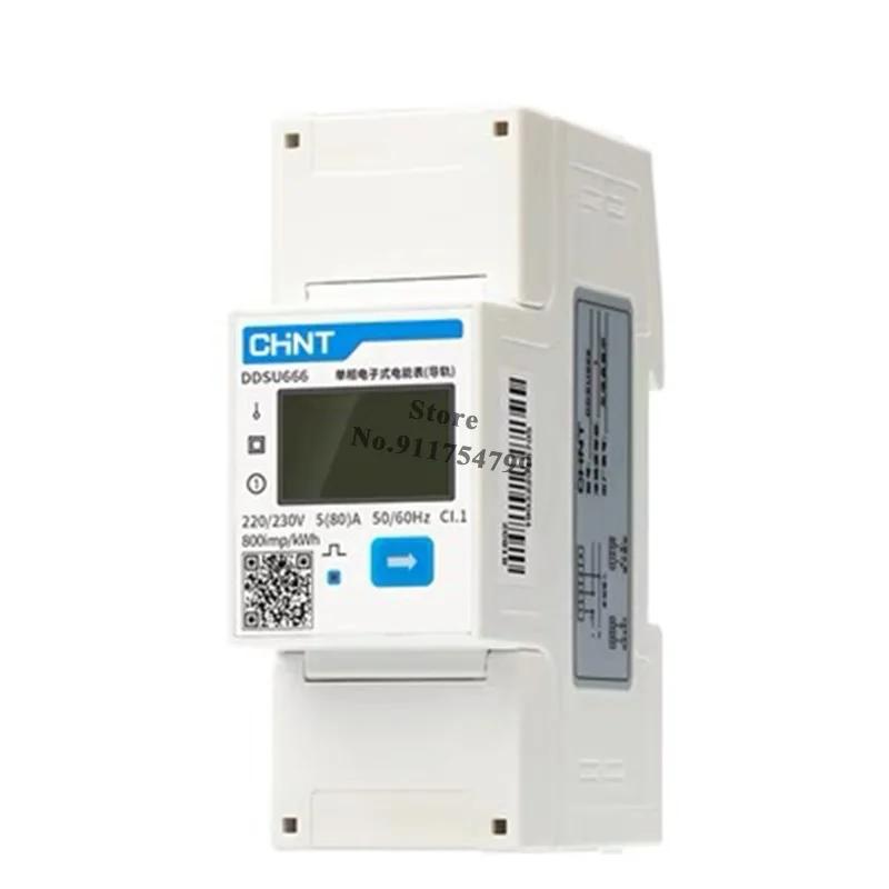 CHINT DDSU666 DTSU666 monophasé DIN Rail Modbus RS485 bidirectionnel puissance d'énergie intelligent