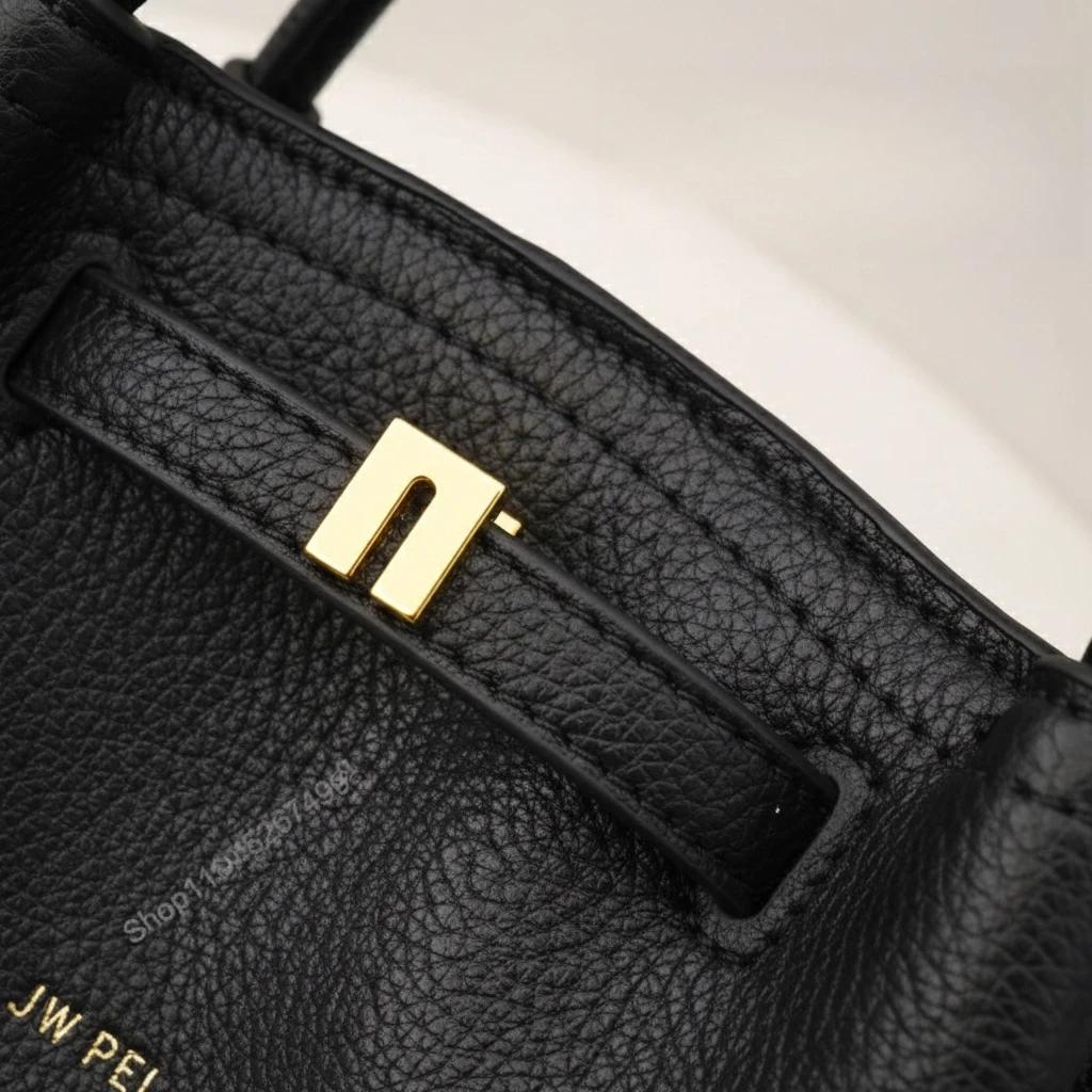 Sac fourre-tout en cuir grainé JW PEI Hana pour femme, sac à main de luxe à poignée supérieure, sac