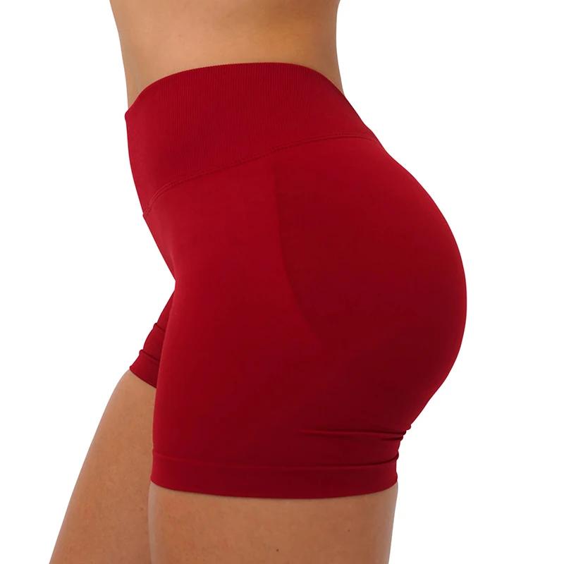 Short de Yoga sans couture pour femmes, dos en V, froissé, levage des fesses, short de gymnastique,