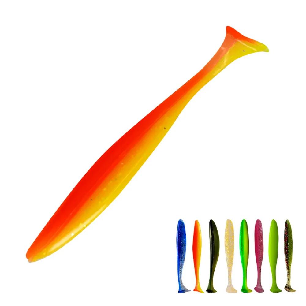 Leurre de pêche 55mm 70mm 90mm T queue ver appât souple gabarits Wobblers attirail bar brochet artif