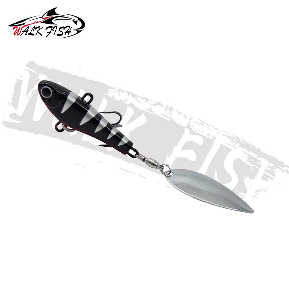 WALK FISH 1 pièces leurre de pêche tête plombée poisson 20g VIB cuillères de Rotation pêche en océan