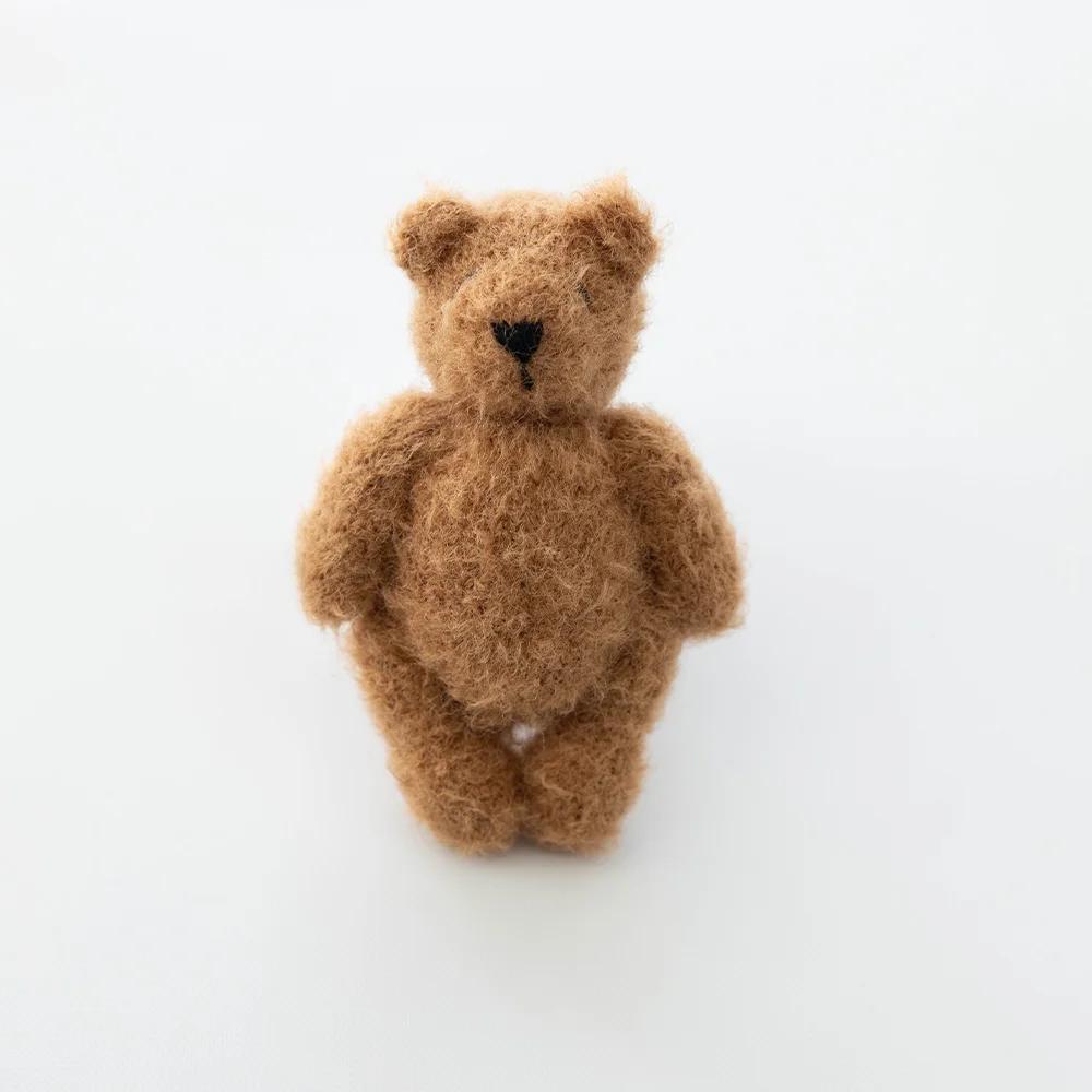 Bonbons ours en peluche tricotés à la main, jouet de photographie Mohair, mignon Crochet, Image anim